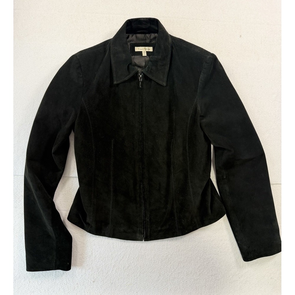 Vintage Yvonne & Marie Sz 4 Black Suede Leather Jacket